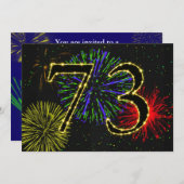 第73回バースデーパーティー招待 招待状 (正面/裏面)