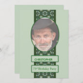 第73回誕生日パーティーの招待写真を追加する 招待状 (正面/裏面)