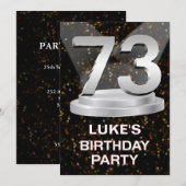 第73回誕生日パーティーへの招待の追加の名前 招待状 (正面/裏面)