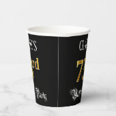 第73回誕生日パーティー – ファンシースクリプト、フェイク金ゴールドルック 紙コップ (右)
