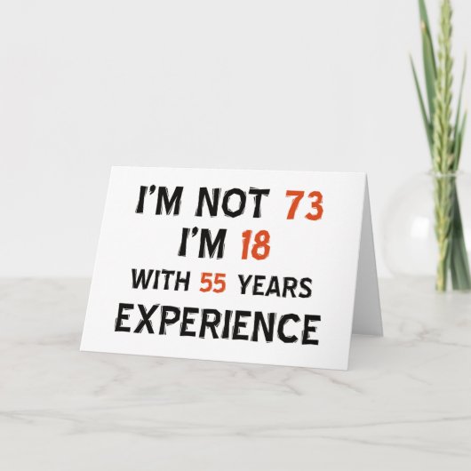 第73誕生日のデザイン カード (正面)