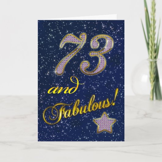 第73誕生日のパーティの招待状 招待状 (正面)