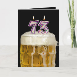 第73誕生日ビールオンブラック カード