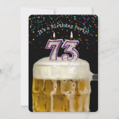 第73誕生日ビールパーティー 招待状 (正面)