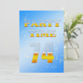 第74回バースデーパーティーへのビール招待 招待状 (スタンド正面)