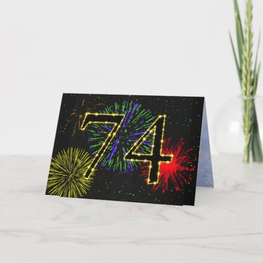 第74回バースデーパーティーへの招待 招待状 (正面)