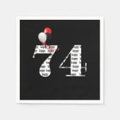第74回誕生日パーティー風船 スタンダードカクテルナプキン (正面)
