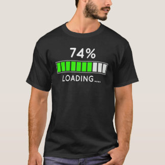 第74誕生日寿命積込充電バー74 Tシャツ