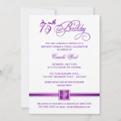 第75バースデーパーティ招待状-モノグラム 招待状 (裏面)