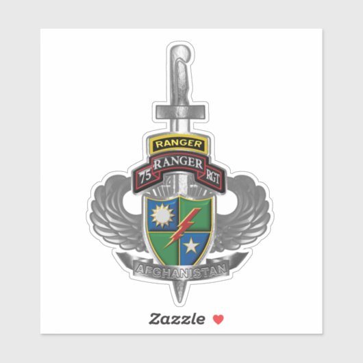 第75レンジャー連隊アフガニスタン退役軍人 シール (シート)