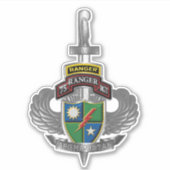 第75レンジャー連隊アフガニスタン退役軍人 シール (正面)