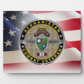 第75レンジャー連隊アフガニスタン退役軍人 フォトプラーク (正面)