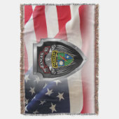 第75レンジャー連隊シカスタマイズールド スローブランケット (正面縦)