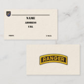 第75レンジャー連隊レンジャーズ空挺護送隊パッチ 名刺 (正面/裏面)
