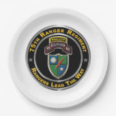 第75レンジャー連隊 ペーパープレート (正面)
