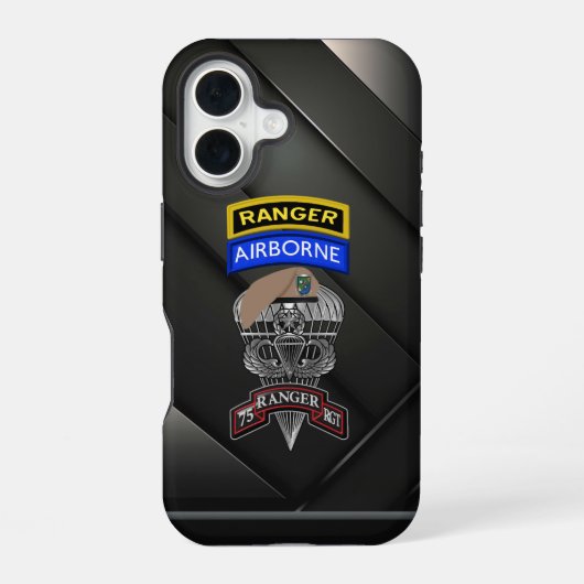第75レンジャー連隊 iPhone 16ケース (裏面)