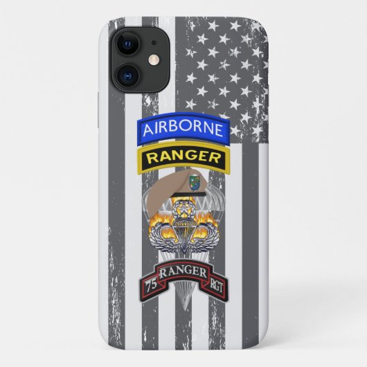 第75レンジャー連隊 "Sua Sponte" Case-Mate iPhoneケース (裏面)