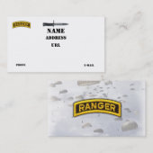 第75レーンジャー連隊の軍隊のレーンジャーのFort Benningの獣医 名刺 (正面/裏面)