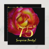第75回サプライズ·バースデー·パーティー·エレガントバラ 招待状 (正面/裏面)