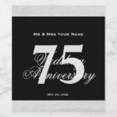 第75回ダイヤ結婚モンド記念カスタムワインラベル ワインラベル (シングルラベル)