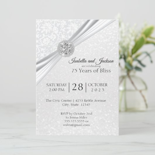第75回ダエレガントイヤモンド記念日デザイン 招待状 (スタンド正面)