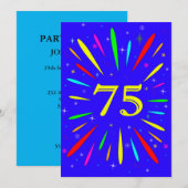 第75回バースデーパーティーの招待状の爆発 招待状 (正面/裏面)