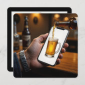 第75回バースデーパーティービールマグ 招待状 (正面/裏面)