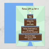 第75回バースデーパーティー招待券オングリーン 招待状 (正面/裏面)