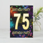 第75回バースデーパーティー招待花火大会 招待状 (スタンド正面)