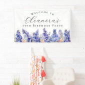 第75回バースデーパーティー7月誕生フラワーウェルカム 横断幕 (インサイチュ)