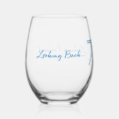 第75回記念ラウンドグラス ステムなしワイングラス (正面)