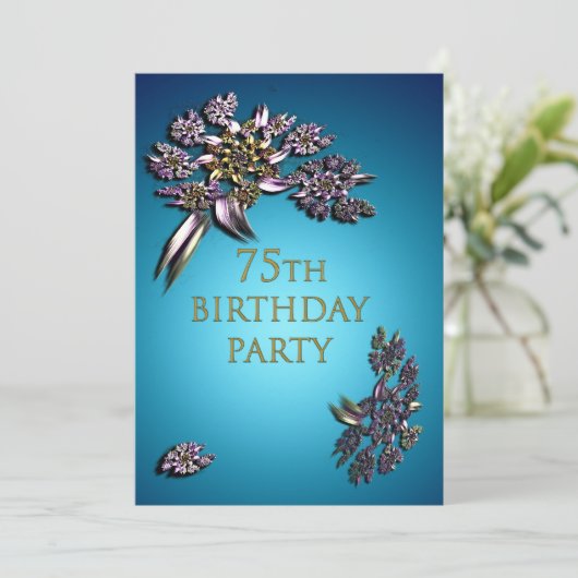第75回誕生日パーティーの招待状 招待状 (スタンド正面)