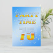 第75回誕生日パーティーへのビール招待 招待状 (スタンド正面)