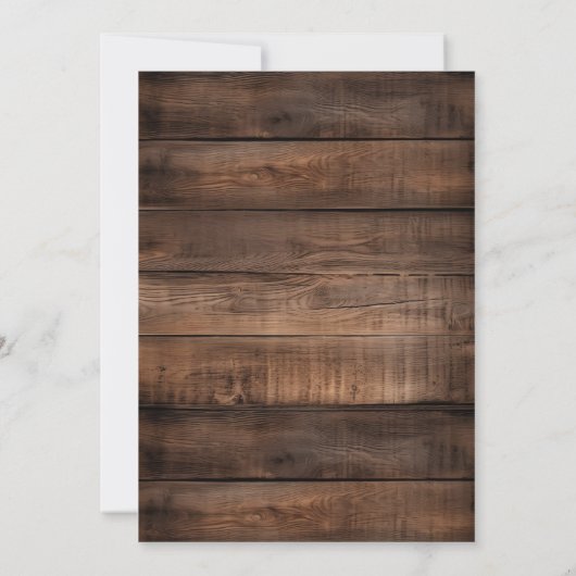 第75回誕生日パーティーウッドス素朴ンフラワー 招待状 (裏面)