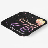 第75回誕生日パーティー風船と紙吹雪 ペーパープレート (傾斜あり)