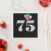 第75回誕生日パーティー風船 スタンダードカクテルナプキン (インサイチュ)