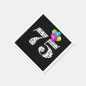 第75回誕生日パーティー風船 スタンダードカクテルナプキン (角)