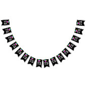 第75回誕生日パーティー風船 バンティングフラッグ (全)