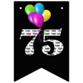 第75回誕生日パーティー風船 バンティングフラッグ (第1の旗)