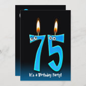 第75回誕生日パーティー 招待状 (正面/裏面)