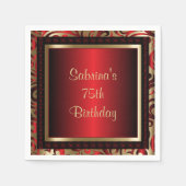 第75回誕生日パーティー | DIY文字 スタンダードカクテルナプキン (正面)