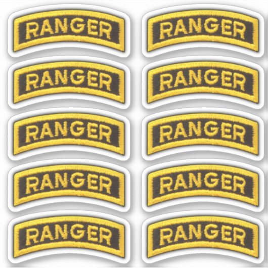 第75回陸軍レンジャー連隊退役軍人コンターステッカー シール (正面)