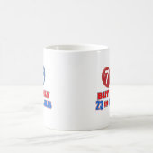 第75歳の誕生日のデザイン コーヒーマグカップ (中央)