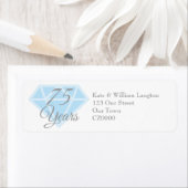 第75結婚記念日のダイヤモンドのお祝い ラベル (インサイチュ)