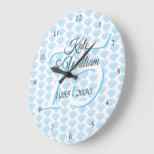 第75結婚記念日のダイヤモンドのお祝い ラージ壁時計 (傾斜)