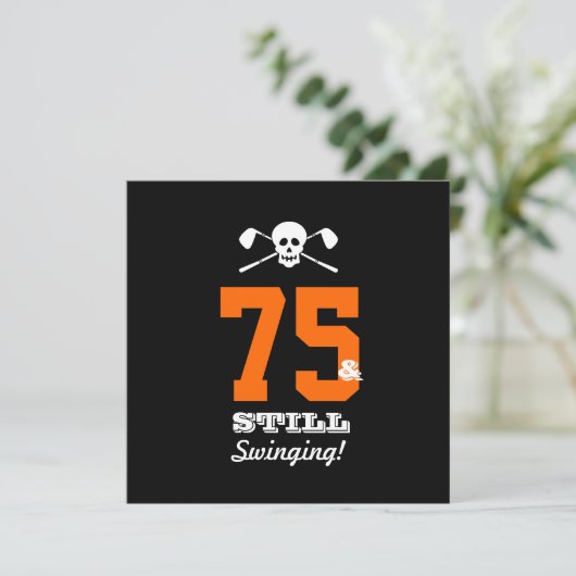 第75誕生会のゴルフ-まだ振れます! 招待状 (スタンド正面)