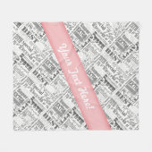 第75誕生会のパーソナライズなギフト フリースブランケット (正面(横))