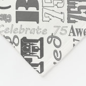 第75誕生会のパーソナライズなギフト フリースブランケット (角)