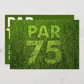 第75誕生会をゴルフをして下さい 招待状 (正面/裏面)