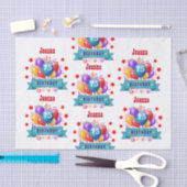 第75誕生日のお祝いのカラフルの気球C01GZ 薄葉紙 (クラフト)